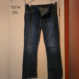 Silver Jeans Dark Blue Straight Leg Jeans